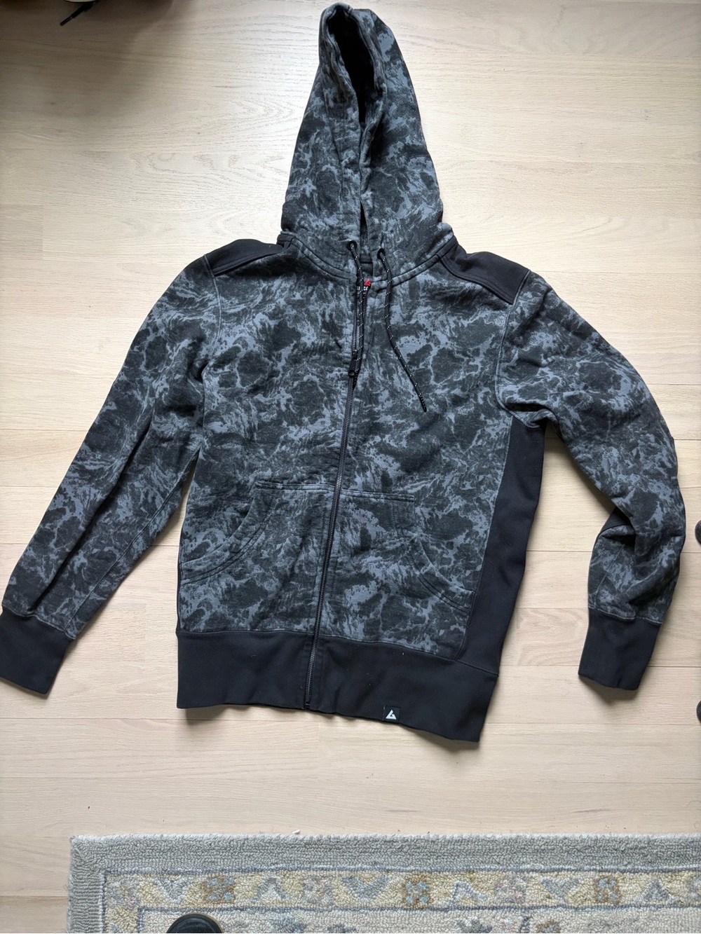American Giant Gray Marble Zip Hoodie